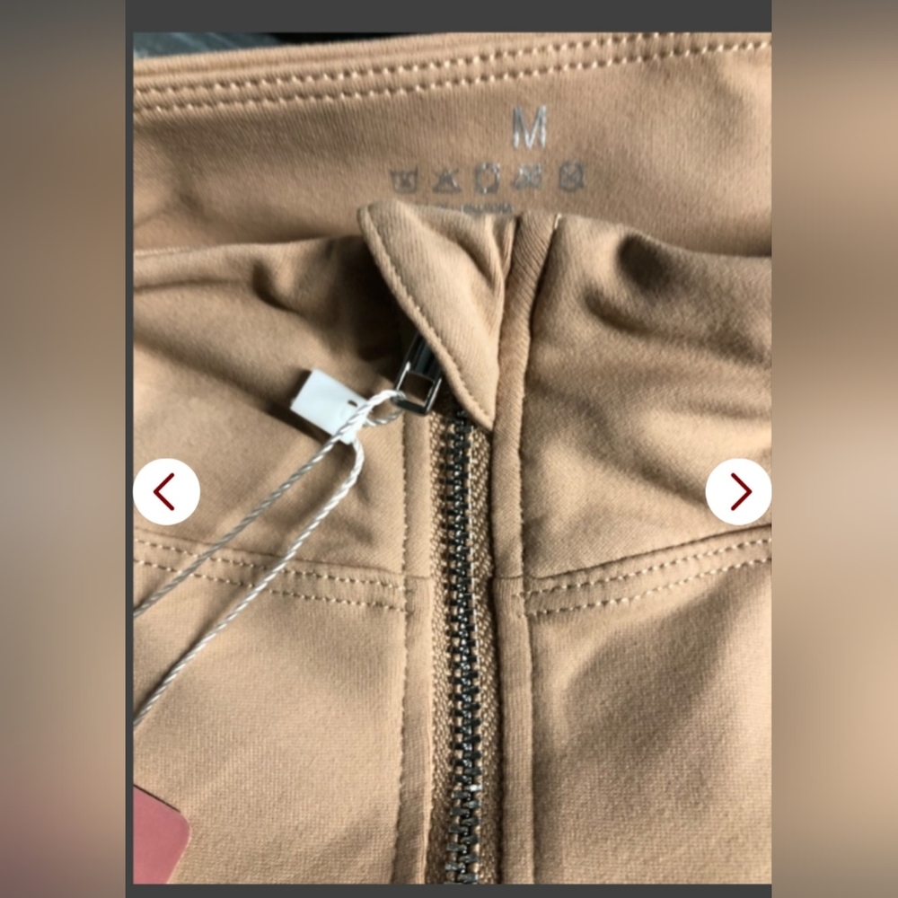 NWT Nude color workout jacket size M